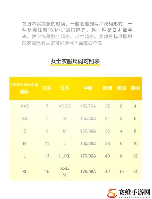 深入了解欧洲尺码日本尺码专线的差异与优势